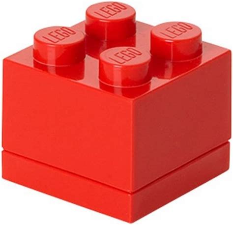 Amazonde Lego Box 4 Mini Lego Box Mit 4 Knöpfen Snack Box Rot 4