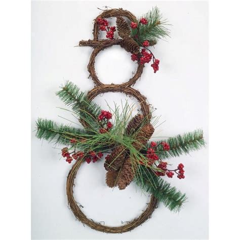 Shop for indoor christmas decorations in christmas decor. Melrose 23.5 Grapevine Snowman with Twigs, Berries ...