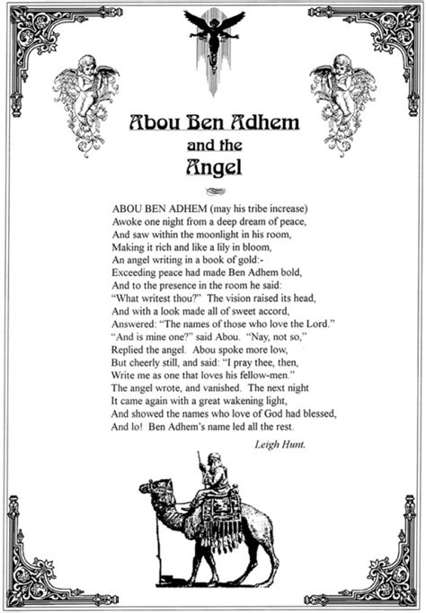 Abou Ben Adhem Poem Reproduction English With Antara