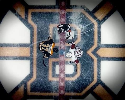 Boston Bruins Hockey Center Ice Face Off Boston Bruins Detroit Red