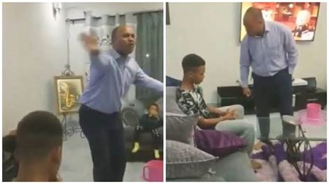 angry dad mercilessly slaps his son for failing after paying 21k school fees