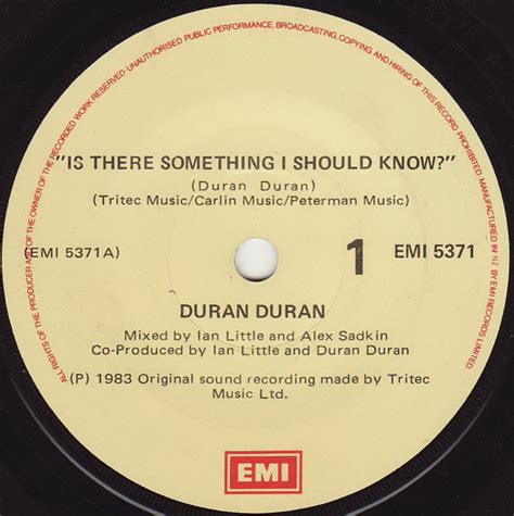 Follow duran duran tribute and others on soundcloud. Duran Duran - Is There Something I Should Know? (1983 ...