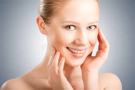 Skin Care Face Beautiful Young Healthy Woman Stock Image Image Of