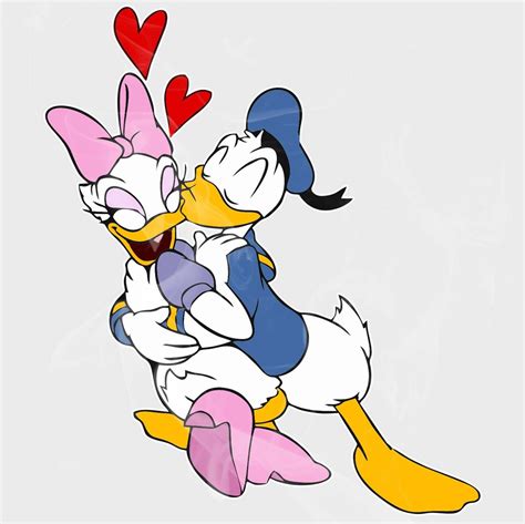 Mickey And Friends Style Donald And Daisy Kiss Decal Vinyl Etsy