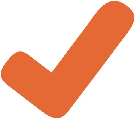 Download High Quality Check Mark Clipart Orange Transparent Png Images