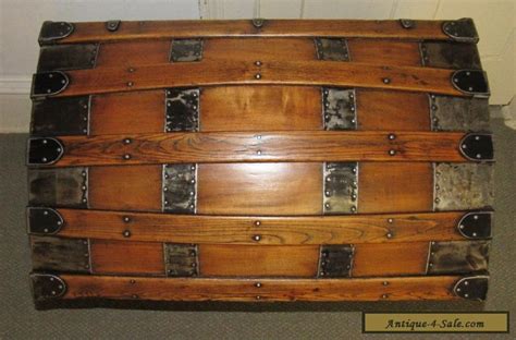 Our wooden horse tack boxes have the elegance of a classic look with the practicality of modern design. ANTIQUE STEAMER TRUNK VINTAGE VICTORIAN DOME TOP BRIDES ...