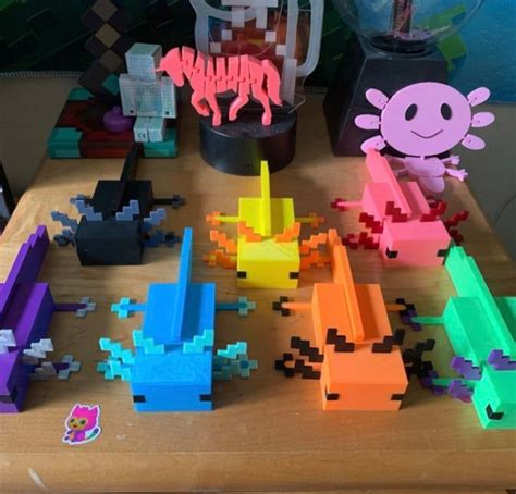 Minecraft Box Valentine Day Boxes Mindcraft Axolotl Body Colour