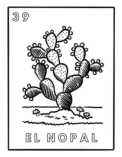 Loteria Mexicana Coloring Pages Full Set Etsy México