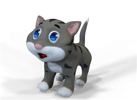 3d Asset Cat Cartoon Cgtrader