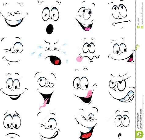 Illustration Of Cartoon Faces Download From Over 38