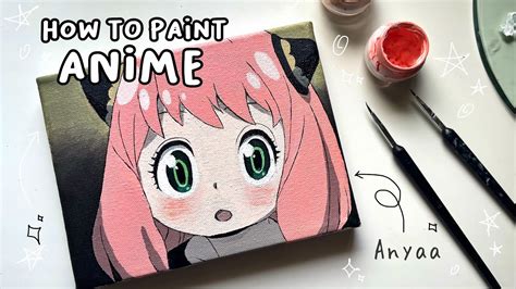 How To Paint Anime Characters Acrylic Painting Tutorial Some Tips Youtube