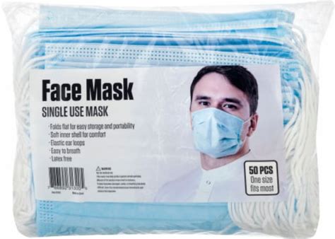 Mmg Brands Disposable Single Use Face Masks 50 Ct Kroger