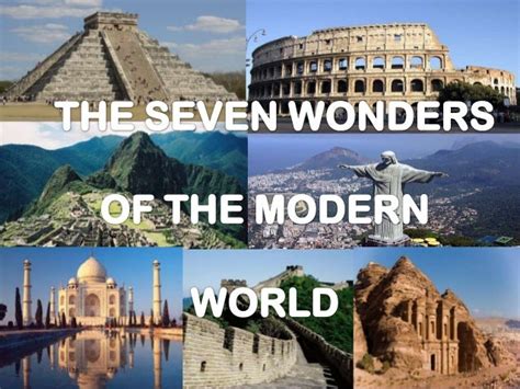 The Seven Wonders Of The Modern World As Sete Maravilhas Do Mundo M