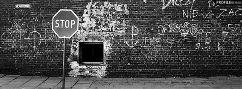 Black And White Wall Facebook Cover