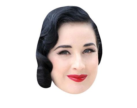 Cardboard Celebrity Masks Of Dita Von Teese Lifesize Celebrity Cutouts