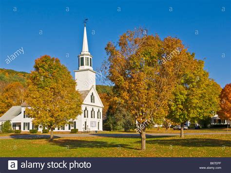 Autumn Colours Around The Traditional White Timber Clad Church