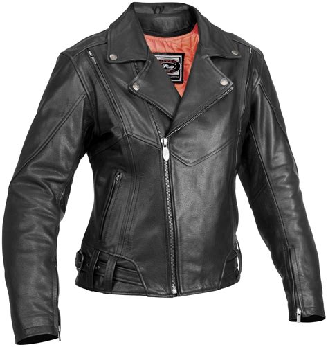 River Road Sapphire Womens Leather Motorcycle Jacket Womens Black