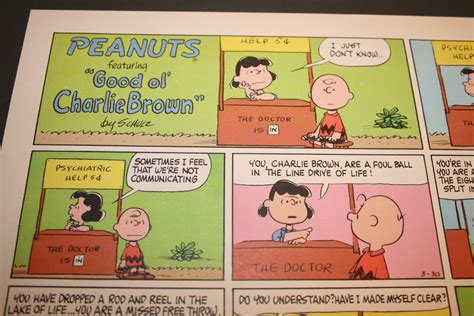 Charlie Brown And Lucy The Doctor Is In Peanuts Comic Strip
