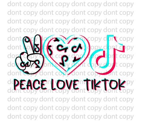 177 Png Peace Love Tik Tok Svg Svg Png Eps Dxf File