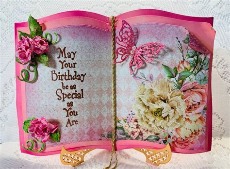 Birthday Elegant Beautiful Handmade Greeting Card Story | Etsy
