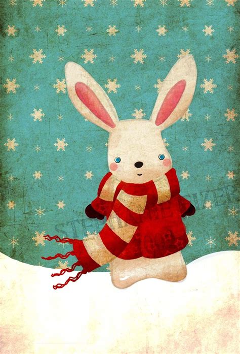 Unavailable Listing On Etsy Bunny Art Whimsical Art Christmas