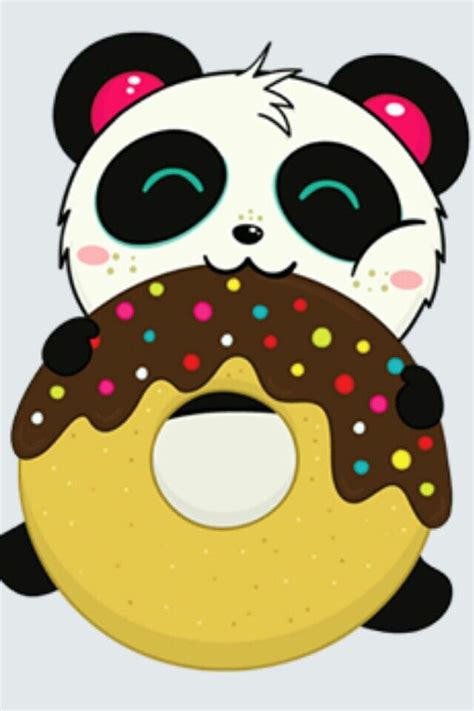 Panda Eating A Donut Cute Panda Wallpaper Cute Panda Drawing Cute
