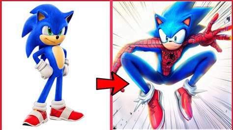 Sonic The Hedgehog All Characters As Spiderman Youtube