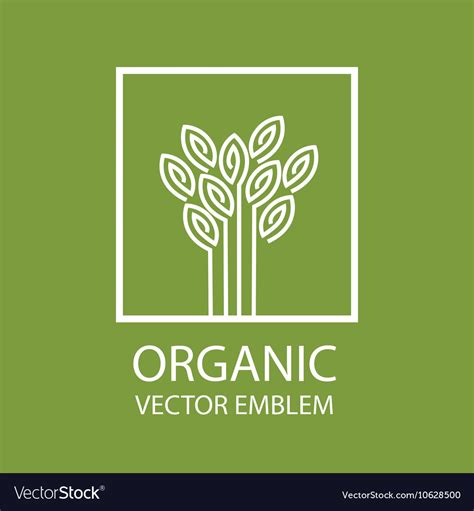 Organic Farming Logo Design Idea Royalty Free Vector Image