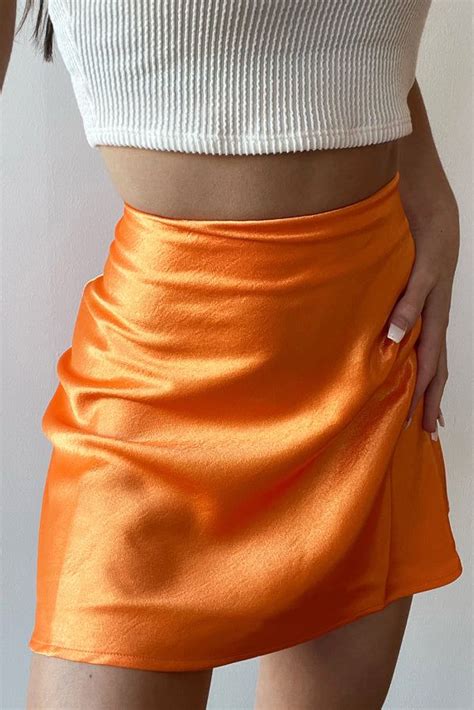 Ellie Skirt Orange Large Orange Outfit Orange Skirt Outfit Skirt Outfits
