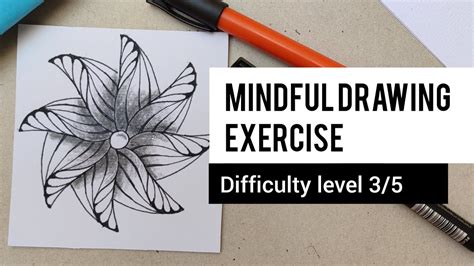 Mindful Drawing Exercise Difficulty Level 35 Olyashaart Youtube