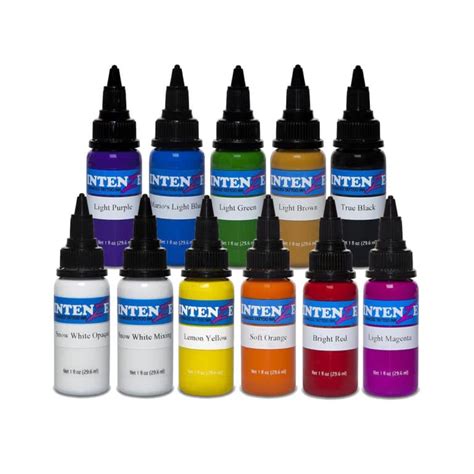 Intenze Tattoo Ink Set 19 Primary Colors 1oz