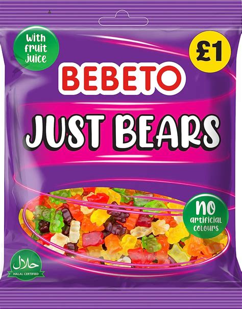 Bebeto Just Bears Gummy Sweets Fizzy Fruity Sweets Halal Certified