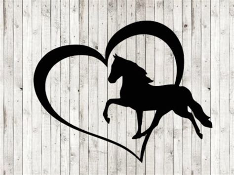 Horse Heart Svg Horse Svg Cut Files For Crict Cut Files For Etsy