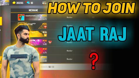 How To Join Jaat Raaj Guild 🤔full Requirement And Detailsin Free Fire