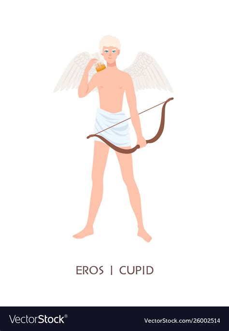 Eros Or Cupid God Or Deity Love And Passion Vector Image