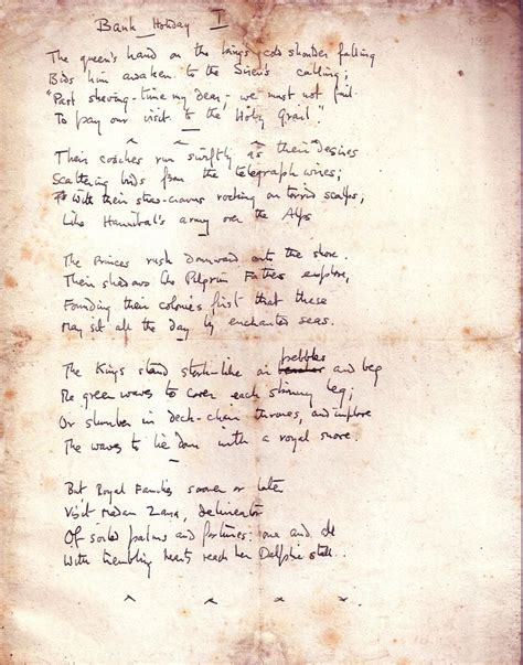 Autograph Manuscript Poem Juvenilia 4 Pages Bank Holiday By W H