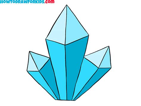How To Draw A Crystal Easy Drawing Tutorial For Kids