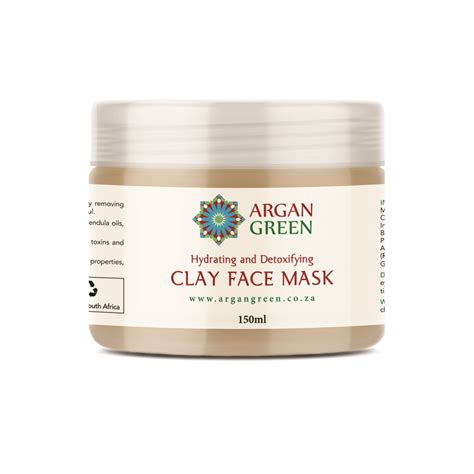 Clay Face Mask 150ml Antiseptic And Antibacterial Argan Green