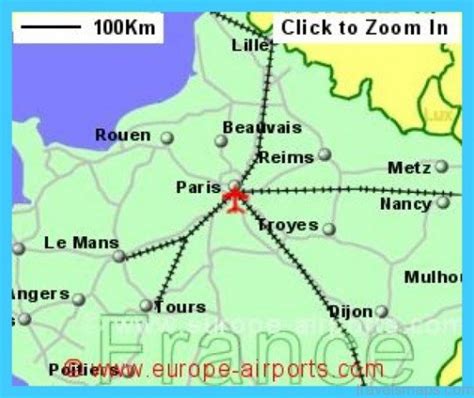 Paris Map Airports Travelsmapscom