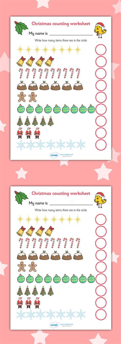 Easy Christmas Count Worksheet