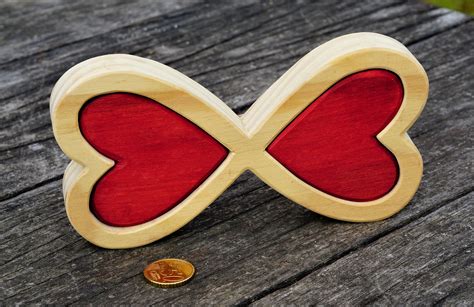 Eternal Love Heart With Eternity Symbol Made Of Wood As A Etsy