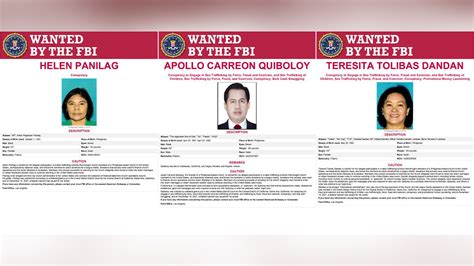 Quiboloy 2 Associates On Fbis Most Wanted List