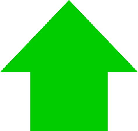 Up Arrow Green Clip Art Free Vector In Open Office Dr