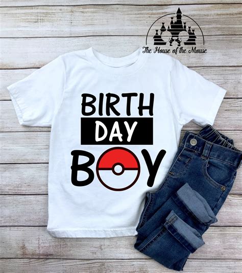 Pokemon Birthday Shirt Pokemon Birthday Boy Shirt Pokemon Etsy
