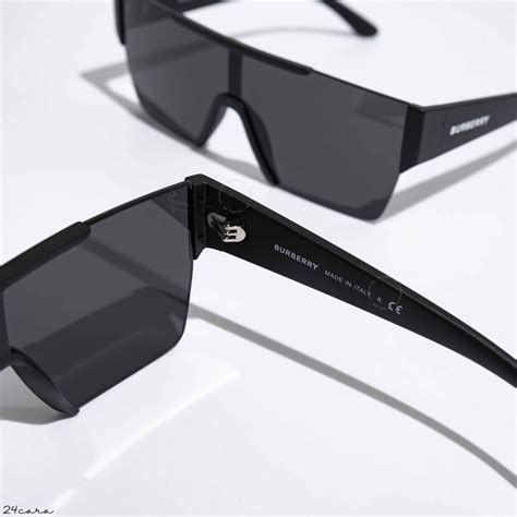 Burberry Rectangle Matte Black Sunglasses