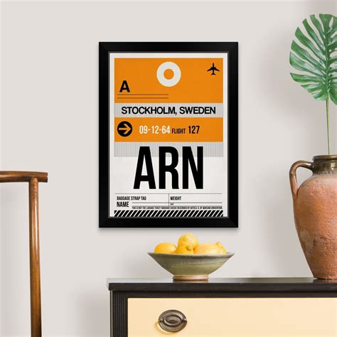 Check out all the latest tag home decor coupons and apply them for instantly savings. ARN Stockholm Luggage Tag I Black Framed Wall Art Print ...