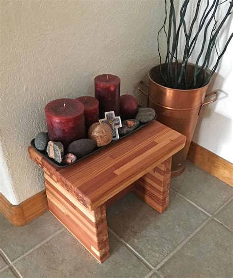 Small Wooden Foot Stool Natural Wooden Stool