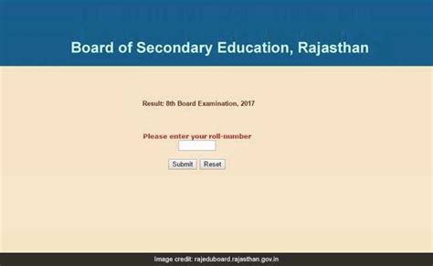 Rbse Rajasthan Board Class 8 Results Declared Check Now Rajeduboard