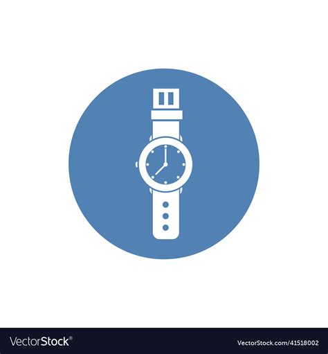 Mens Hand Classic Wrist Watch Icon Isolated Vector Image
