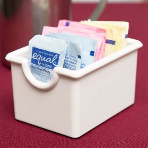 White Plastic Sugar Packet Holder 12pk In Sugar Holders And Bowls From